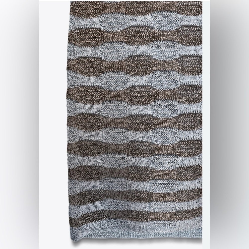 BNWT Zara striped metallic thread mini dress - Picture 4 of 8